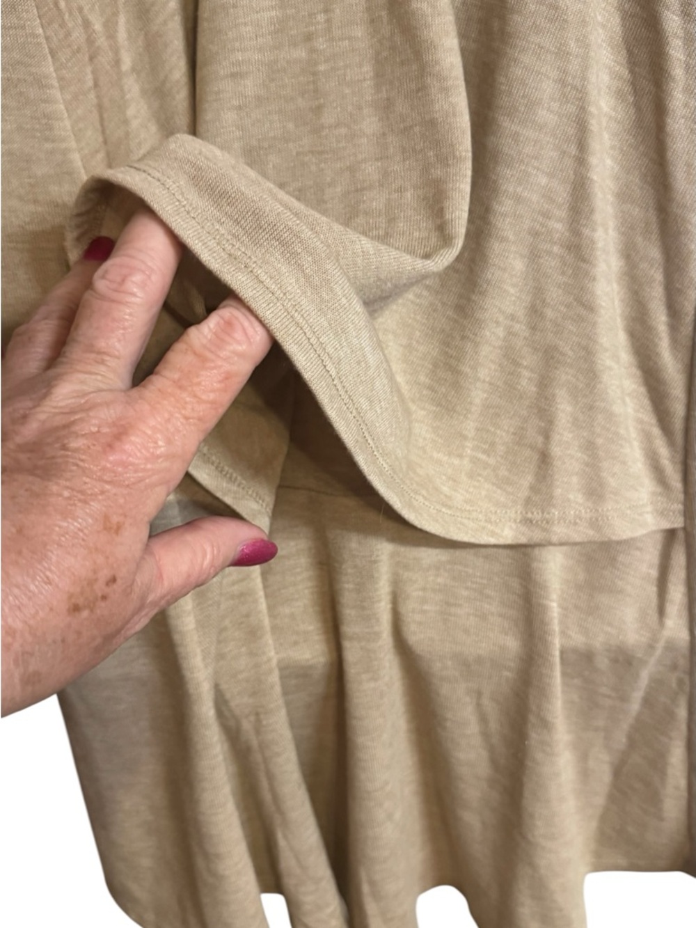 LOGO by Lori Goldstein Open-Front Longer Cardigan w/Back Detail PLUS: 1X #14 - Picture 6 of 9